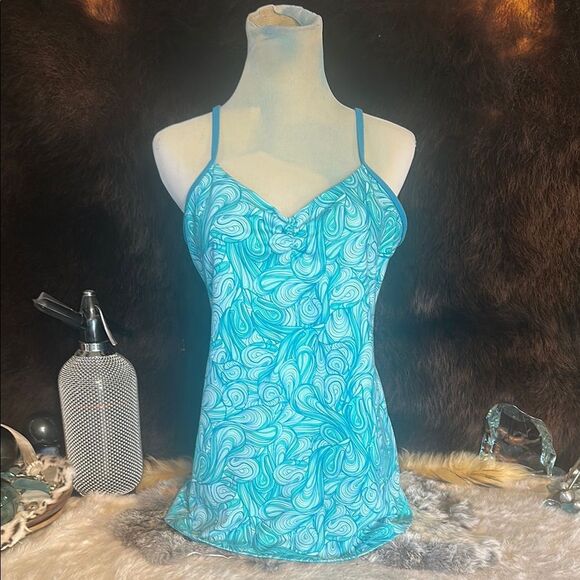 Blue Swirl Pattern Tank Top by Lululemon 10 (3850) - Picture 1 of 5